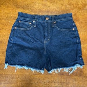 Women’s Madewell The Perfect Vintage Short Size 26 Denim Cutoff Shorts